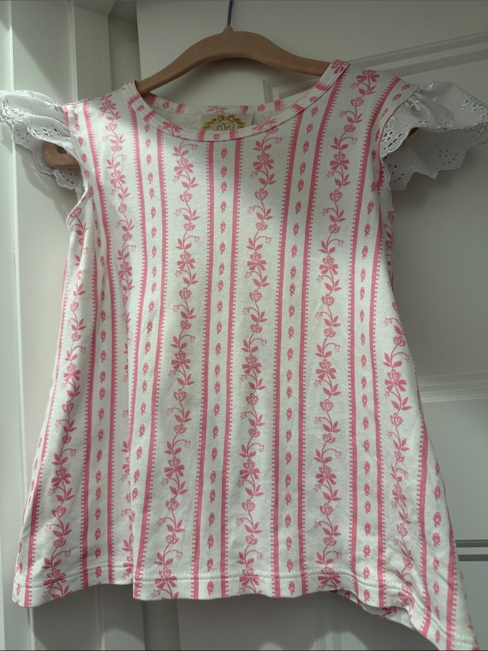 4T girls good to play  Beaufort Bonnet Company Pink and White top